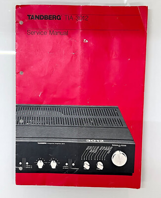TANDBERG TIA 3012 Amplifier/Verstärker original Service-Manual/Service-Anleitung