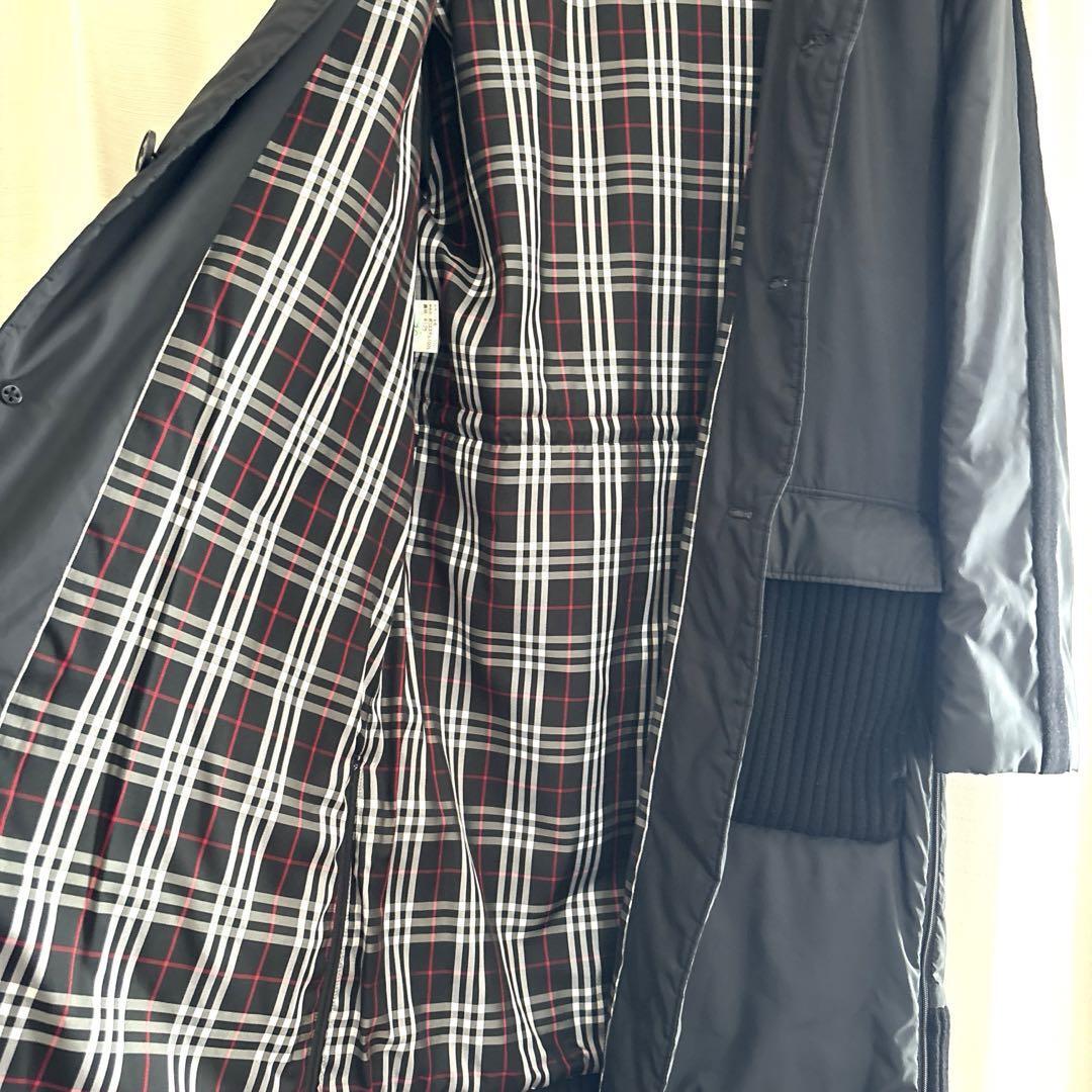 Burberry Black Label Long Coat Nova Check Polyester Size M For Men thumbnail 8