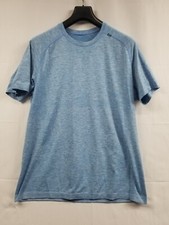 Lululemon Short Sleeve T-Shirt Performance Mens Size L-XL Blue see Measurements