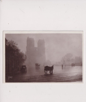Postcard The Open Space Before Notre Dame Made In France
