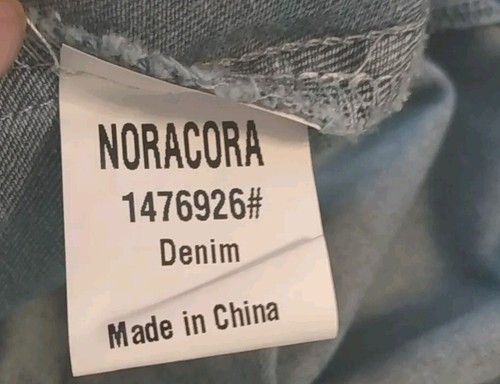 Noracora Women's Denim Open Cap Sleeve Shirt Dress Size Large - Imagen 5 de 7