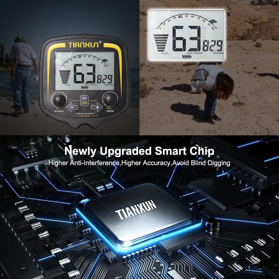 Professional Metal Detector TX-850 Waterproof LCD Screen Underground Scanner - image 2 of 4