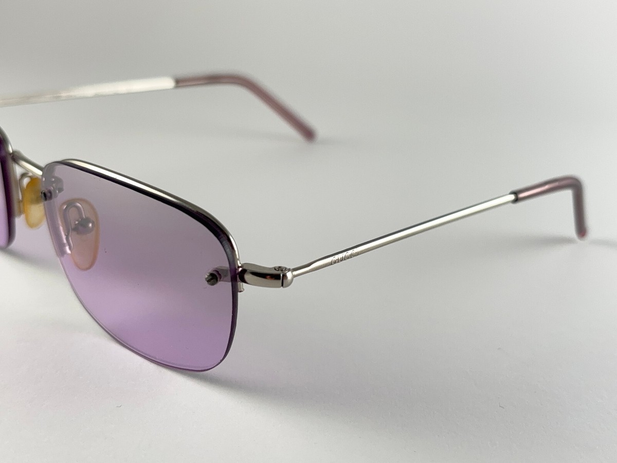希少品✨GUCCI グッチ　パープル　サングラ GG1676 NEW VINTAGE GUCCI GG1676 PURPLE SEMI RIMLESS SUNGLASSES