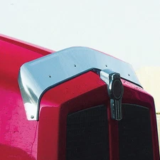 1996-2014 Kenworth T600 Hood Bug Shield Deflector - 16 Gauge Stainless Steel 