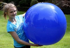 36" DARK BLUE Inflatable Beach Ball, Glossy Vinyl, Fun POOL PARTY Decoration