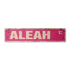 ALEAH Vintage Street Sign Childrens Name Room| Indoor/Outdoor