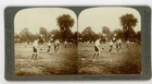 WWI ENGLISH & FRENCH REGIMENT PLAYING FOOTBALL SOCCER Stereoview u12313 318_89
