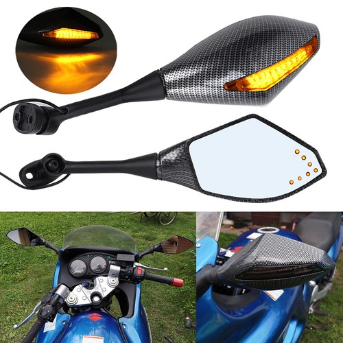 LED Integrated Turn Signal Light Mirrors For 20032015 Honda CBR 600RR 1000RR eBay