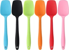 Silicone Spatulas, 8.2 Inch Small Rubber Spoon Spatula Heat Resistant Seamless O