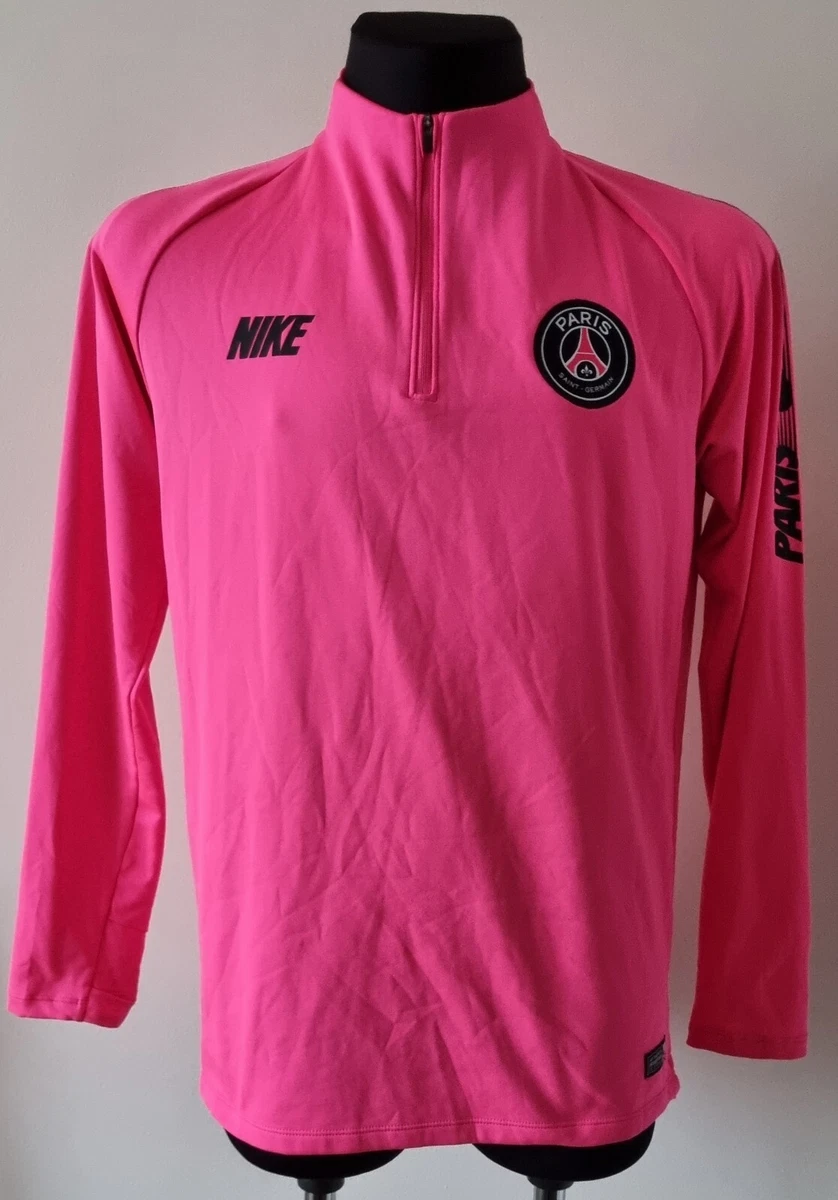 tactiek hoe te gebruiken Promoten Paris Saint-Germain 2018-2019 Dry Squad Nike Drill Top - Hyper Pink size  Large | eBay