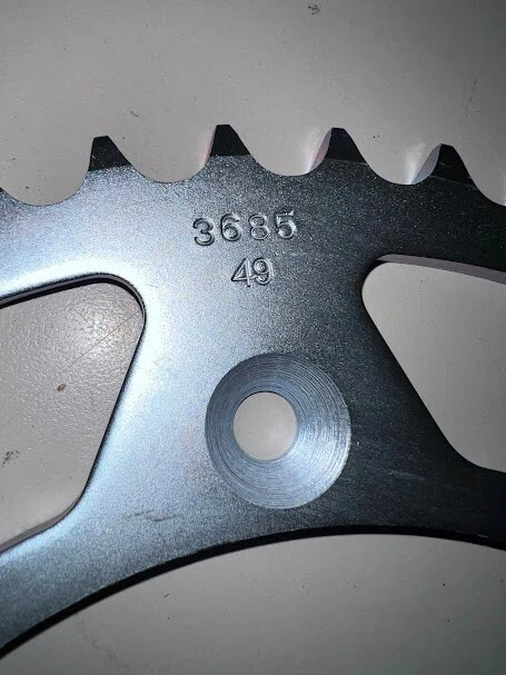 Sunstar 49 牙后链轮适用于雅马哈 YZ125/250/490、TTR250-R 和 WR250Z — 第 3/4 张图片