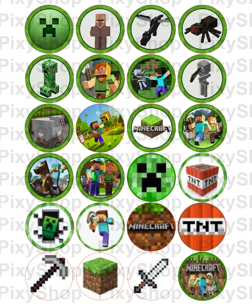 Minecraft Cupcakes Printables