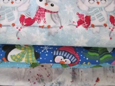 CHRISTMAS birds PENGUIN dove Cotton Fabric U-PICK see info 1/2 YD BTHY