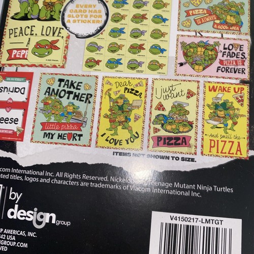 Tarjetas de aula Teenage Mutant Ninja Turtles Día de San Valentín 16 unidades pegatinas BT - Imagen 6 de 7