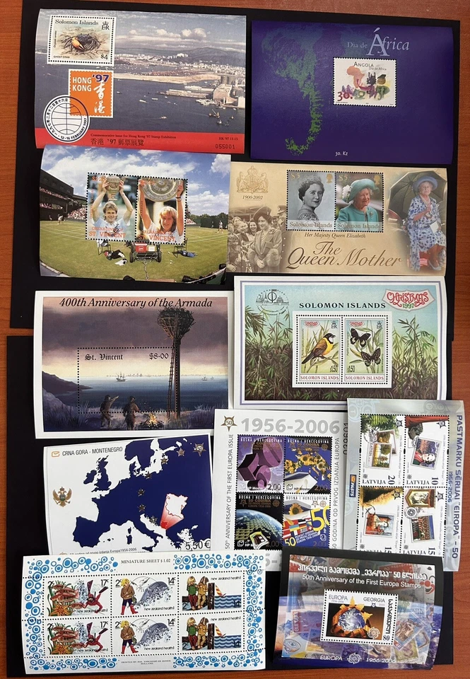 World Collection - 38 Different Mini Sheets MUH - Bargain Price 😃 - image 3 of 4