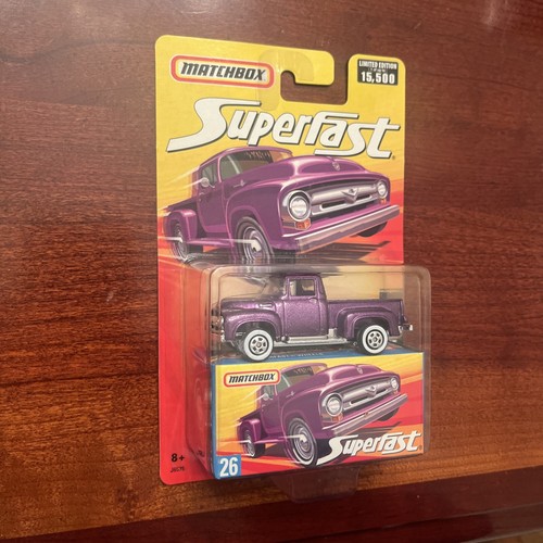 2006 Matchbox Superfast #26 1956 Ford F-100 Red & Purple NEW UNOPENED FREE SHIP - Picture 7 of 9
