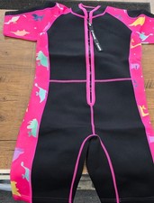 Chriffer Kids Wetsuit Shorty Wet Suit for Girls Boys 2mm Neoprene Pink/Black XL