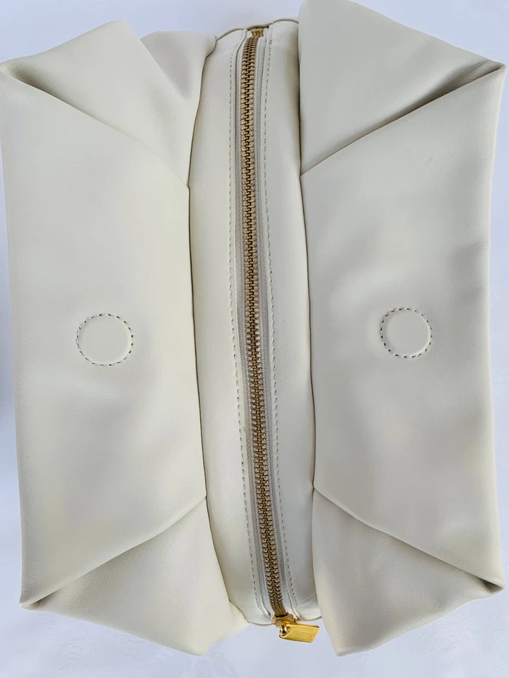 OROTON Cream Gathered Leather Clutch Bag RRP $399.00 - Image 2 of 4