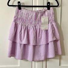 Vineyard Vines Multi Stripe Seersucker Skirt Purple Sz S