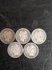 Barber Dimes Lot Of 5- 90% Silver - Lot#4