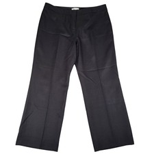 Pendleton Dress Pants Women 18 (Fits 38x30) Wide Leg Black Virgin Wool USA Made