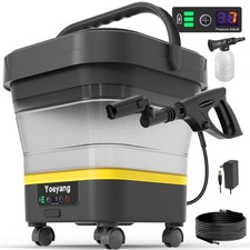 Portable Cordless Pressure Washer with Tank: 1200 PSI Foldable Power Washer R