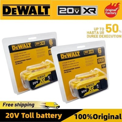 DEWALT Battery DCB206 20V Max XR 6.0Ah Lithium-Ion Battery for Tools USA 2Packs