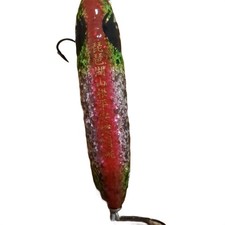 DOWLUCK Kunet Snake Dancer Hard Topwater Lure Red Green Silver 10cm JDM