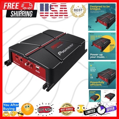 2-Channel Car Amplifier   500W Max, Class AB, Bridgeable Design, Automatic Si...