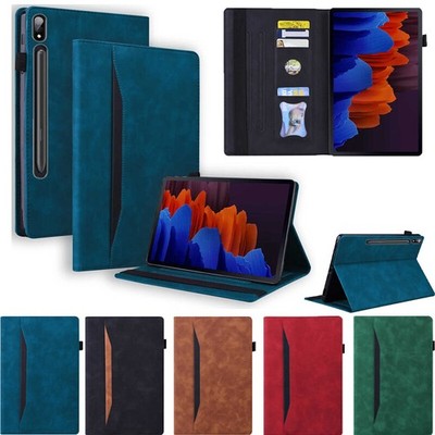 For Samsung Galaxy Tab A A7 A8 S7 FE S8 plus Ultra Shockproof Leather Case Cover