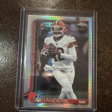 Topps Chrome Shedeur Sanders Rookie Hologram Cleveland Browns Football Card