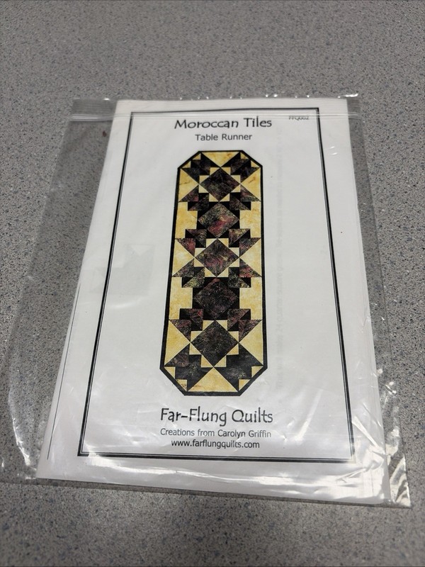Far-Flung Quilts Moroccan Tiles Table Runner Quilt Pattern FFQ002
