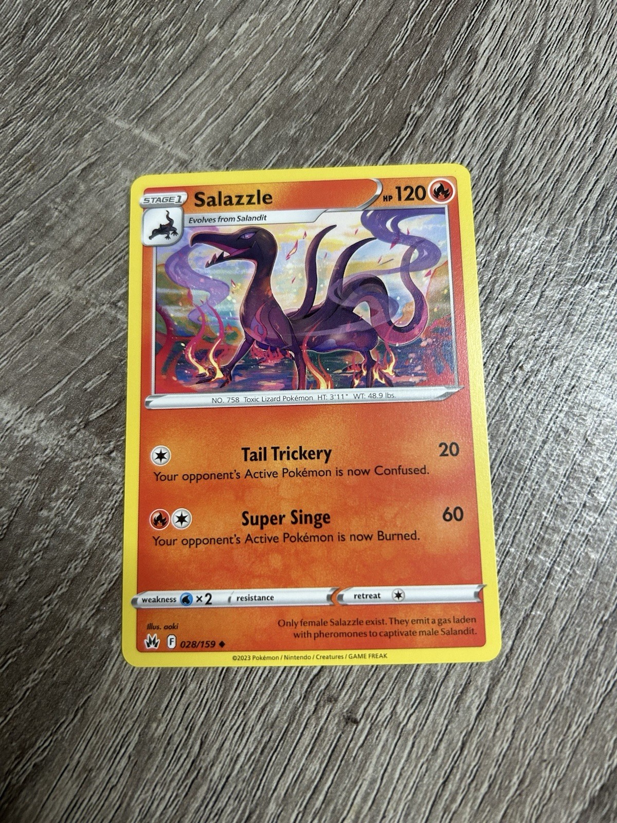 “Salazzle” Pokemon Card