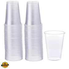 9 oz Clear Plastic Cups 80 Count Disposable Cold Drinking Cups for Parties,...