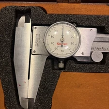 STARRETT 12 Inch DIAL CALIPER NO 120 w/Wood CASE - AMERICAN MADE