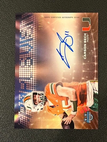Carson Beck 2025 Bowman University Chrome Football Auto Campus Visit /99