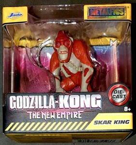 Jada 2.5" Godzilla X Kong The New Empire Walmart Ex Skar King Metalfigs Keychain