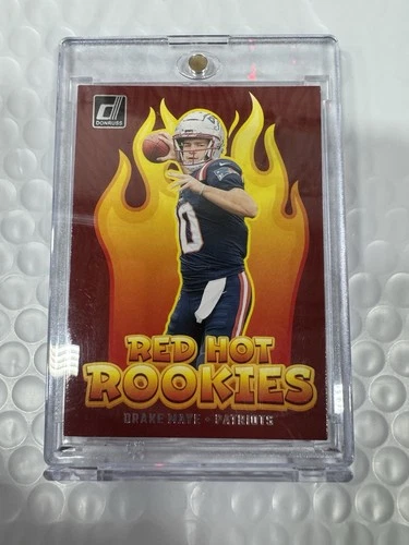 2025 Panini Donruss Drake Maye Red Hot Rookies New England Patriots RC