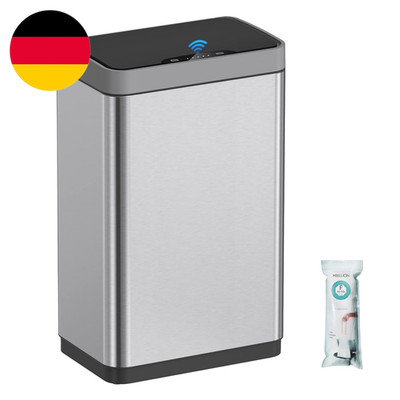 Mbillion Automatischer Mülleimer, 50L, Berührungsloser Sensor, Edelstahl, Intell
