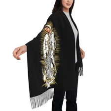 Virgen De Guadalupe Shawls and Wraps for Women Rose Catholic Gifts Soft Large...
