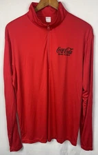 Sport-Tek Coca Cola Zero Sugar Lightweight Red 1/4 Zip Jacket Pick Size New WoT