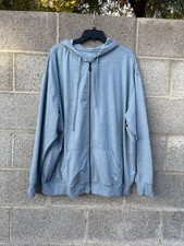 Torrid 3 Blue Super Soft Performance Jersey Full Zip Active Hoodie Size 3X NWOT