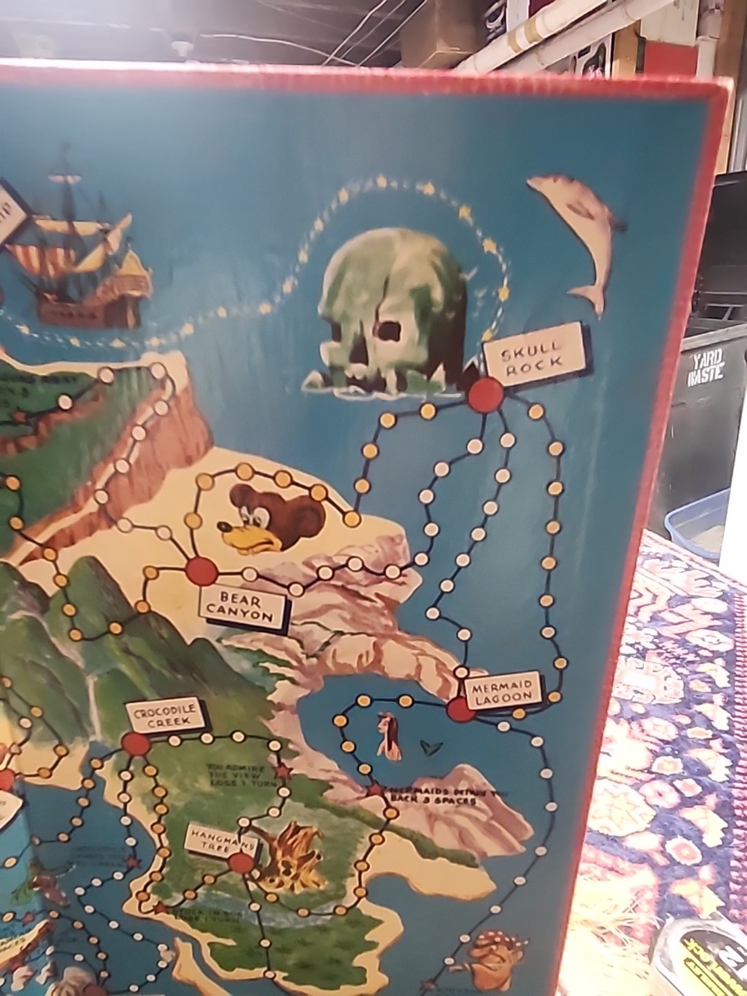 WALT DISNEY'S 1953 PETER PAN A GAME OF ADVENTURE GAME BLUE BOX 