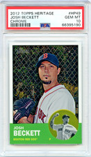 2012 Topps Heritage JOSH BECKETT Chrome 1928/1963 PSA 10 Red Sox #HP49 *Pop 4