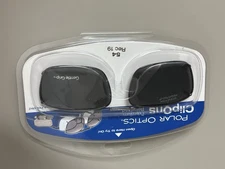 Polar Optics clip on sunglasses polarized #56 rec 19 New With Case