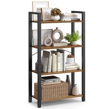 VASAGLE Bookshelf, 4-Tier Shelving Unit, Bookcase, Book Shelf, 11.8 x 25.9 47.2
