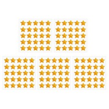 5 Sheet Star Gem Stickers 10mm Self Adhesive Rhinestones Jewel Sticker Yellow