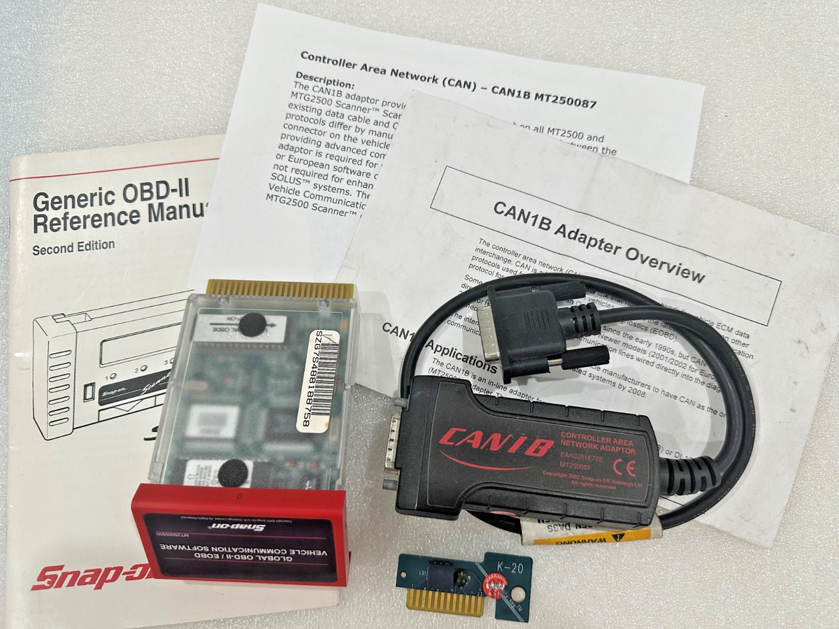 Snap On MT2500 Global OBD2 EOBD Cartridge with CAN1B and K-20 Key