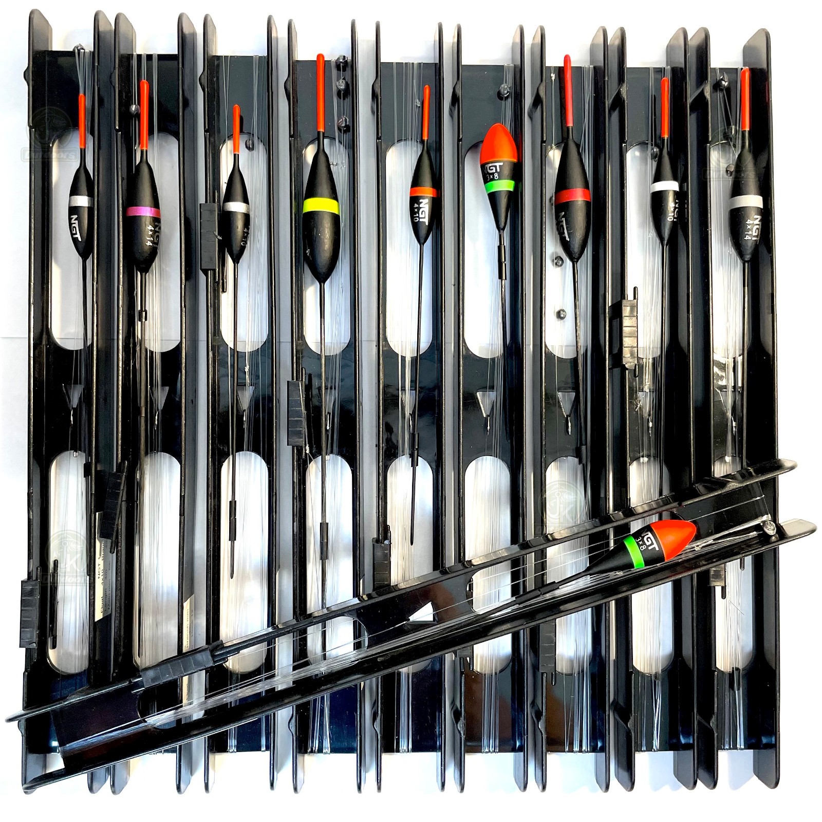 10 x Assorted NGT Pole Float Rigs Ready Tied Carp Fishing Tackle Barbless Hooks