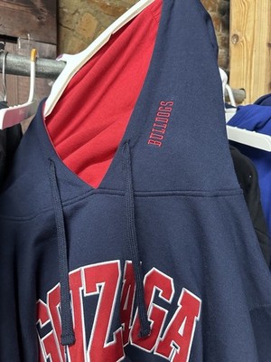 Colosseum Men's Gonzaga Bulldogs Pullover Hoodie, Navy/Red, XXL